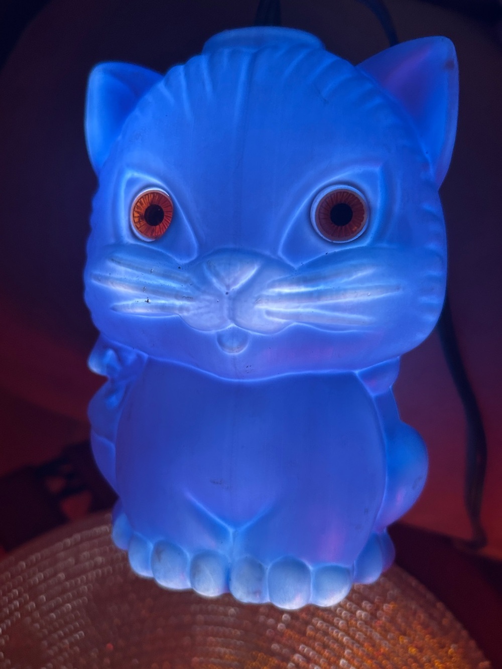 🐈😻Vintage Plastic Cat String Lights - Yellow, Pink, Green, Blue KITTY CAT LOVERS - Picture 2 of 8